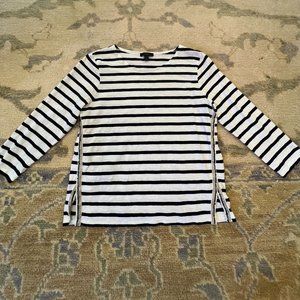 J.Crew Striped 3/4 Sleeve Shirt